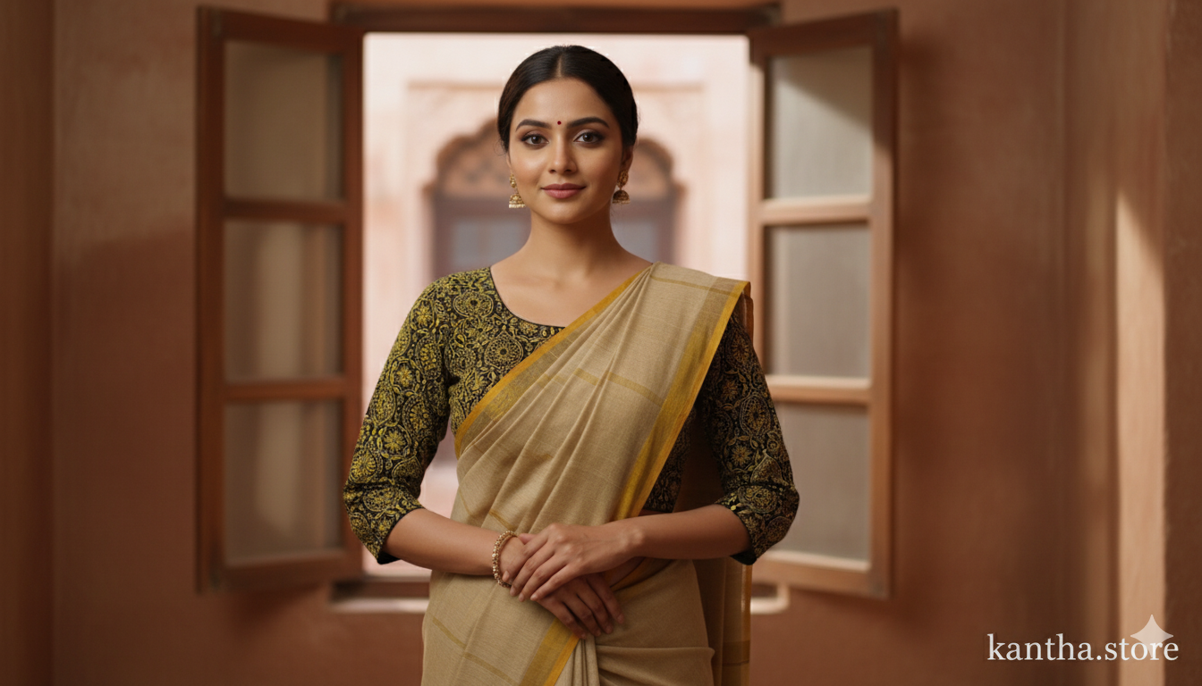 Premium Cotton Kantha Stitch Blouse