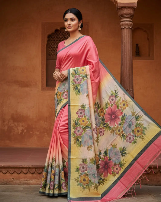 Bishnu Puri Silk Saree with Blouse Piece