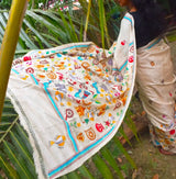 Village Tales Pure Silk Kantha Saree | Handmade Santiniketan Kantha