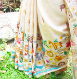 Village Tales Pure Silk Kantha Saree | Handmade Santiniketan Kantha